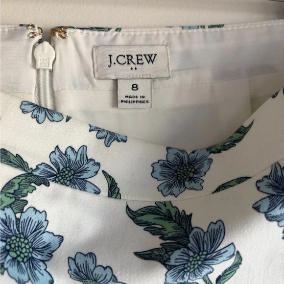 J. Crew Floral Cotton Pencil Skirt Size 8 - Picture 6 of 7
